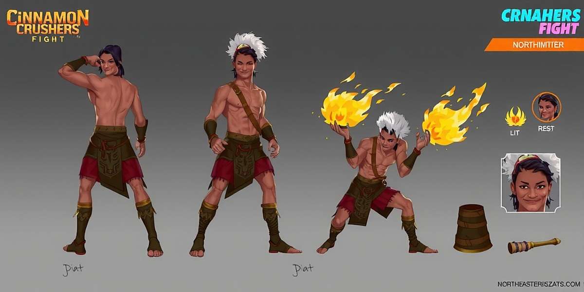 Cinnamon Crushers Fight Upcoming Character Concept art for upcoming Northeast Indian character in Cinnamon Crushers Fight